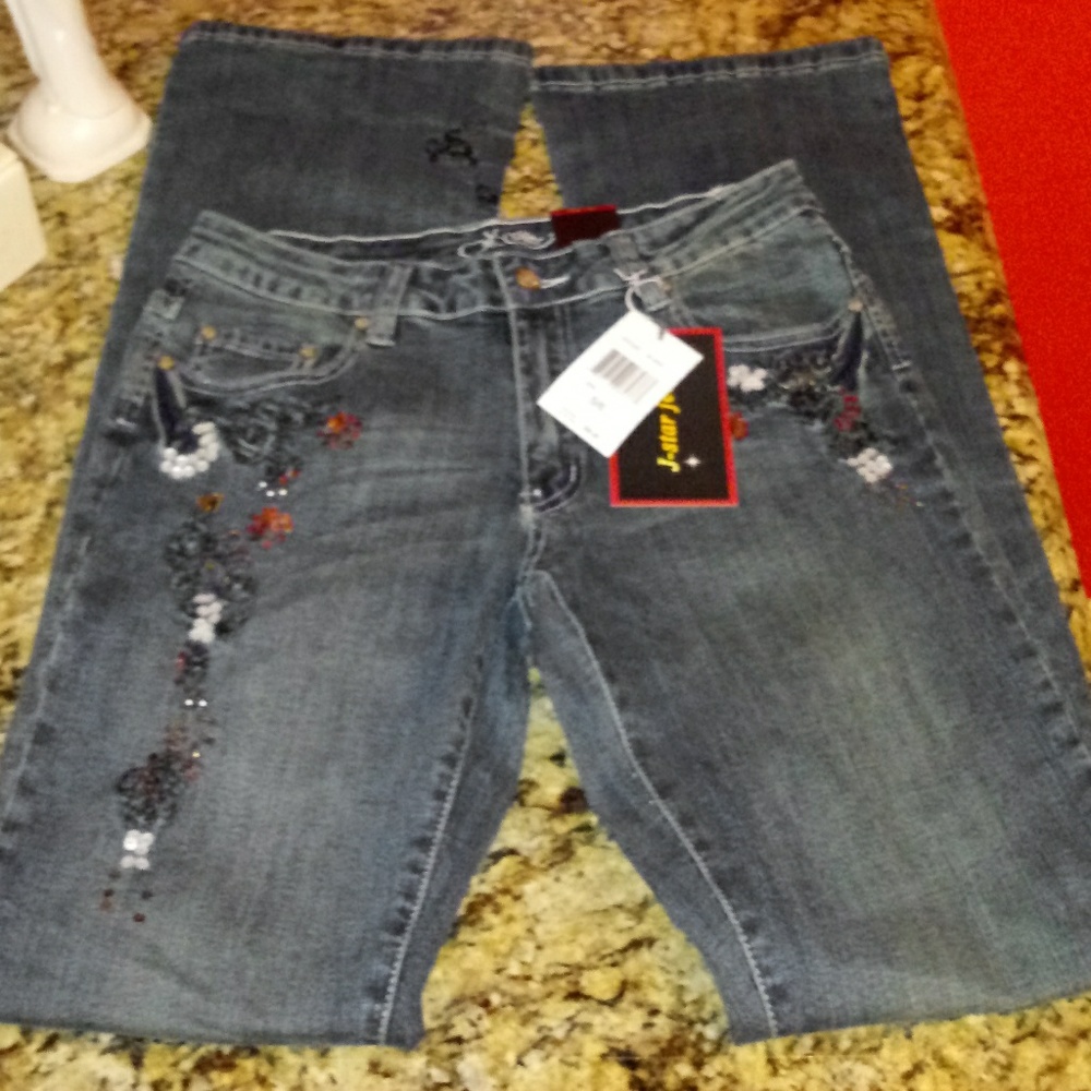 J-Star Sequined Embroidered Jeans
